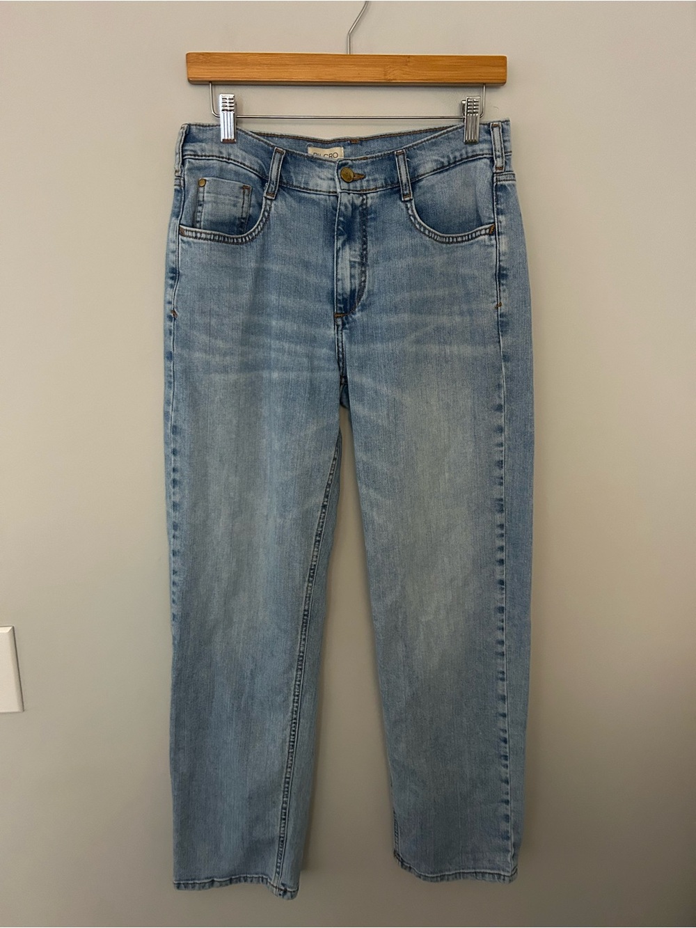 Anthropologie Pilcro Classic High-Rise Straight Jeans Light Wash Size 27